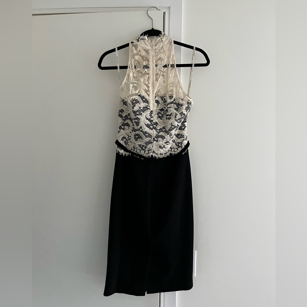 Elegant Black and White Karen Millen Pencil Dress. NWT.